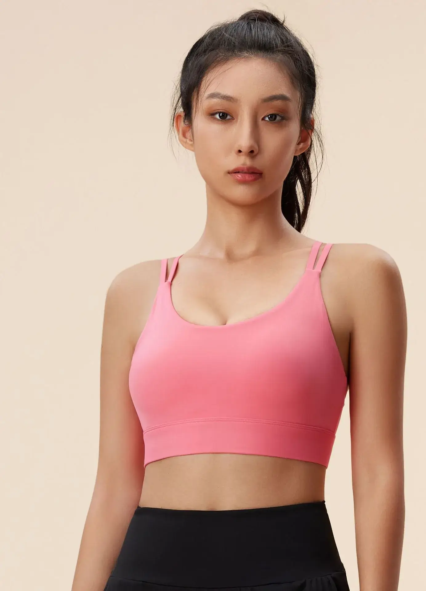Blue Crossbody Sports Bra for Women - Image 8