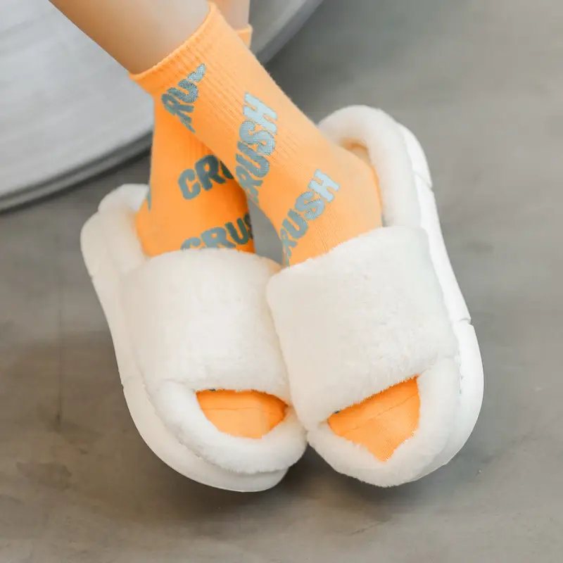 Explosions foreign trade Mao Mao slippers women's autumn and winter indoor household thick-soled home anti-slip cotton slippers men's manufacturers wholesale - Image 6