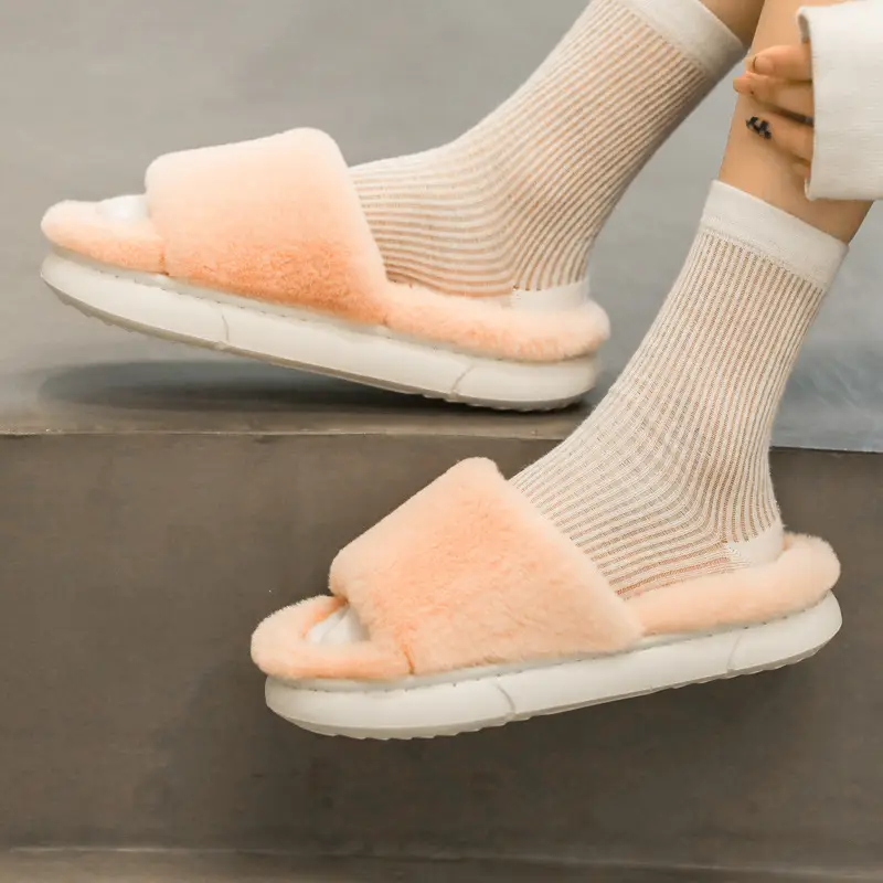 Explosions foreign trade Mao Mao slippers women's autumn and winter indoor household thick-soled home anti-slip cotton slippers men's manufacturers wholesale - Image 7