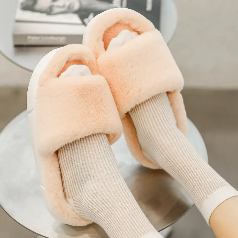Explosions foreign trade Mao Mao slippers women's autumn and winter indoor household thick-soled home anti-slip cotton slippers men's manufacturers wholesale - Image 8