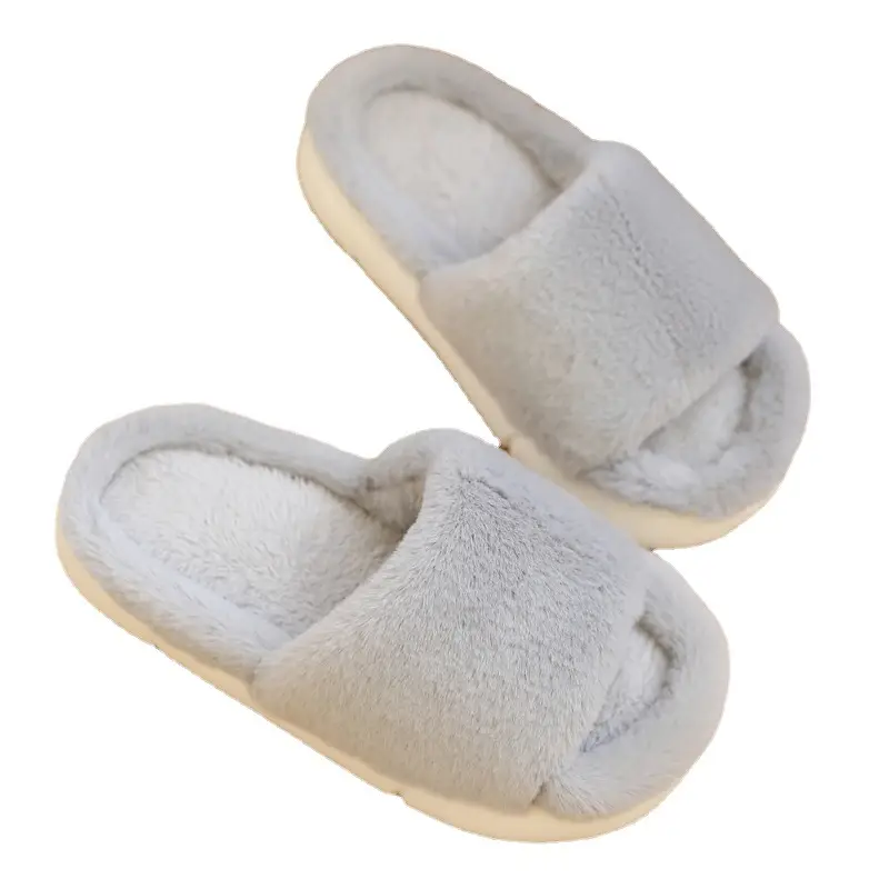 Explosions foreign trade Mao Mao slippers women's autumn and winter indoor household thick-soled home anti-slip cotton slippers men's manufacturers wholesale - Image 10