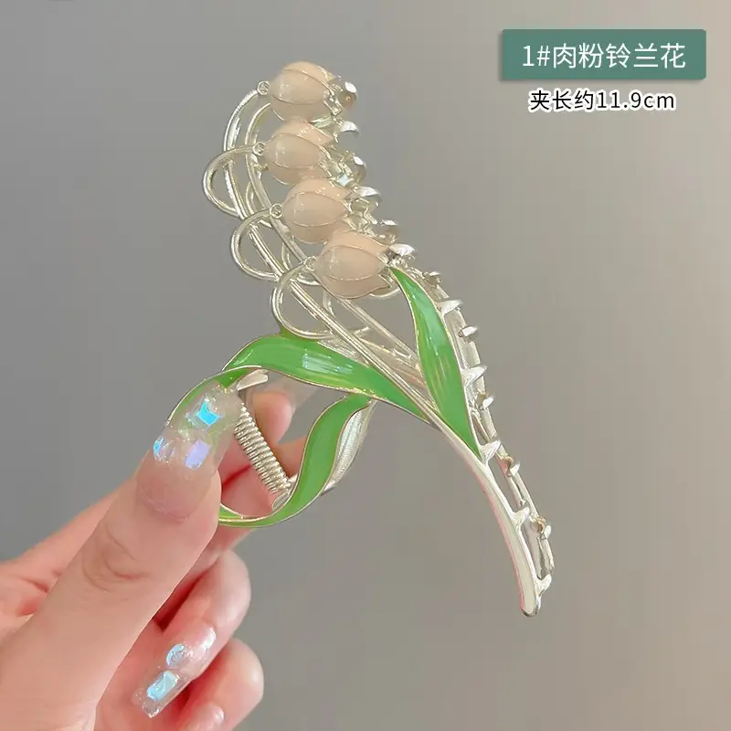 Gold Shark Hair Clip with Pearl & Crystal Detail - Image 12