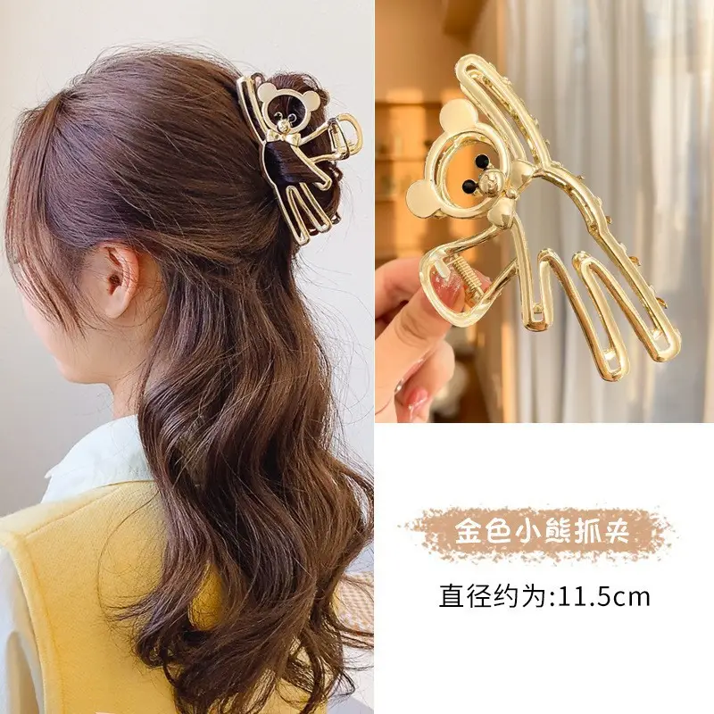 Gold Shark Hair Clip with Pearl & Crystal Detail - Image 16
