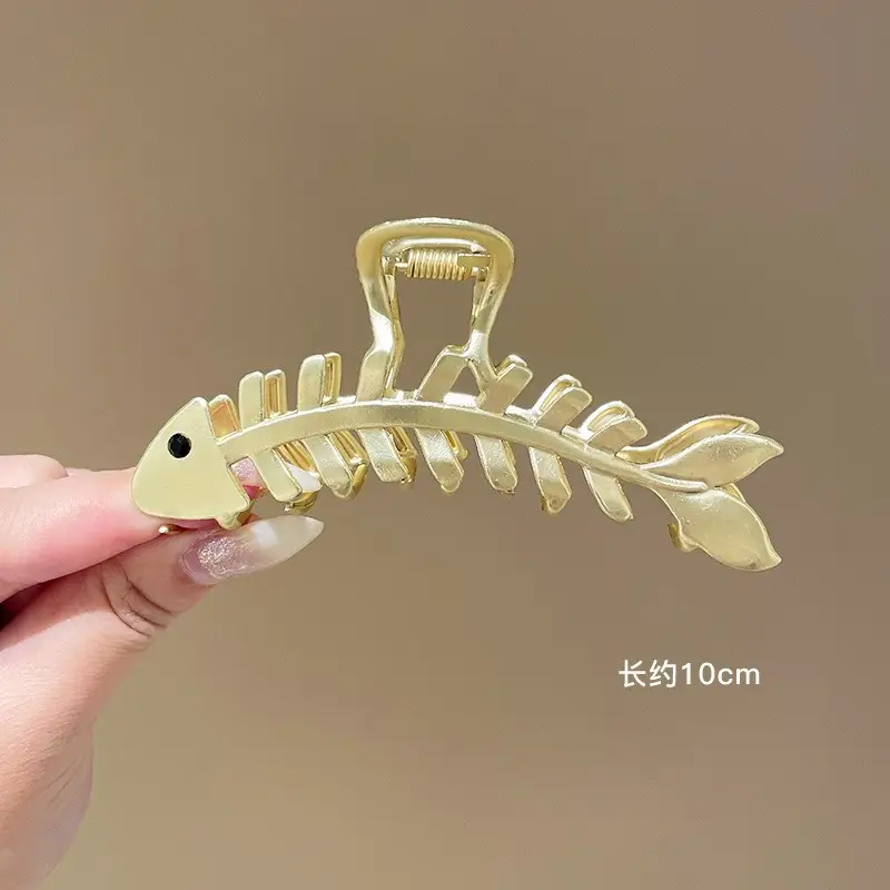 Gold Shark Hair Clip with Pearl & Crystal Detail - Image 25