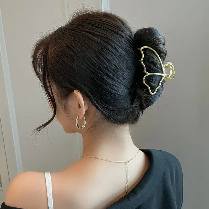 Gold Shark Hair Clip with Pearl & Crystal Detail - Image 35