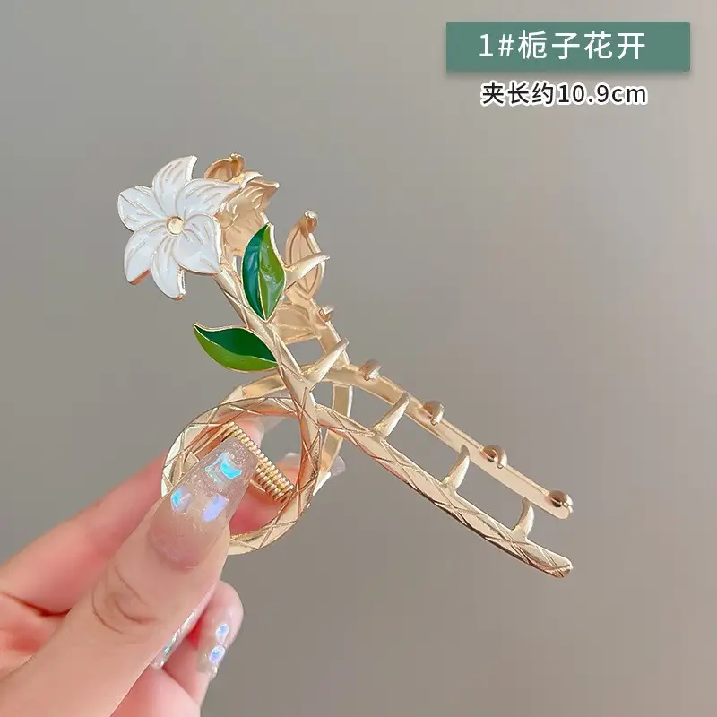 Gold Shark Hair Clip with Pearl & Crystal Detail - Image 9