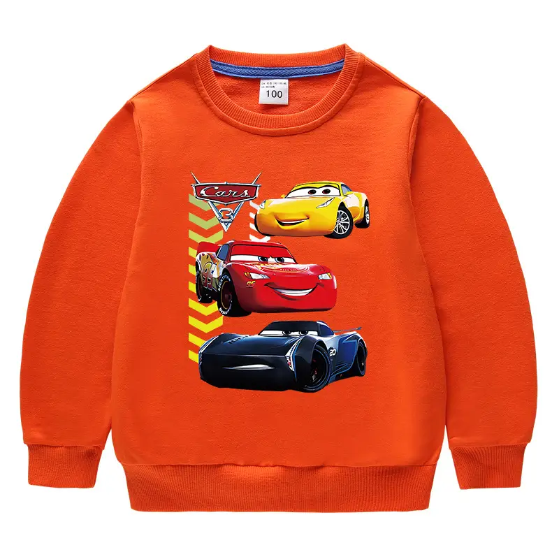 2023 Cartoon Cars Kids Sweatshirt Blue Medium - Image 11