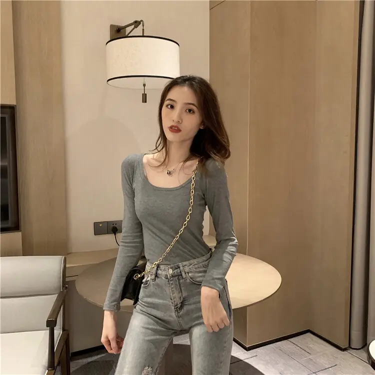 Women Black Long Sleeve Round Neck Top for Women — feature 9