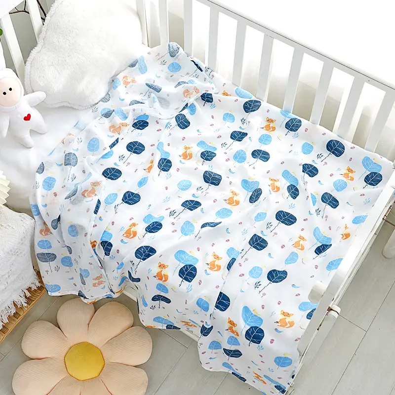 Newborn Baby Swaddle Quilt with Dinosaur Print - Image 51