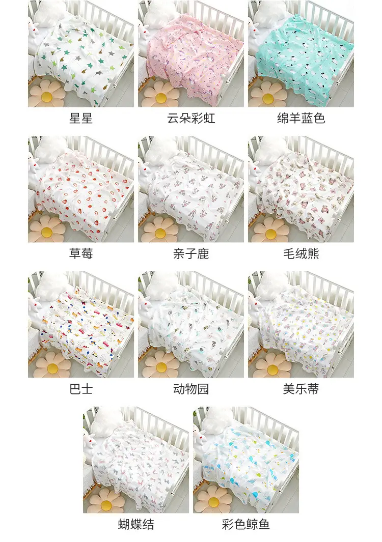 Newborn Baby Swaddle Quilt with Dinosaur Print — feature 13
