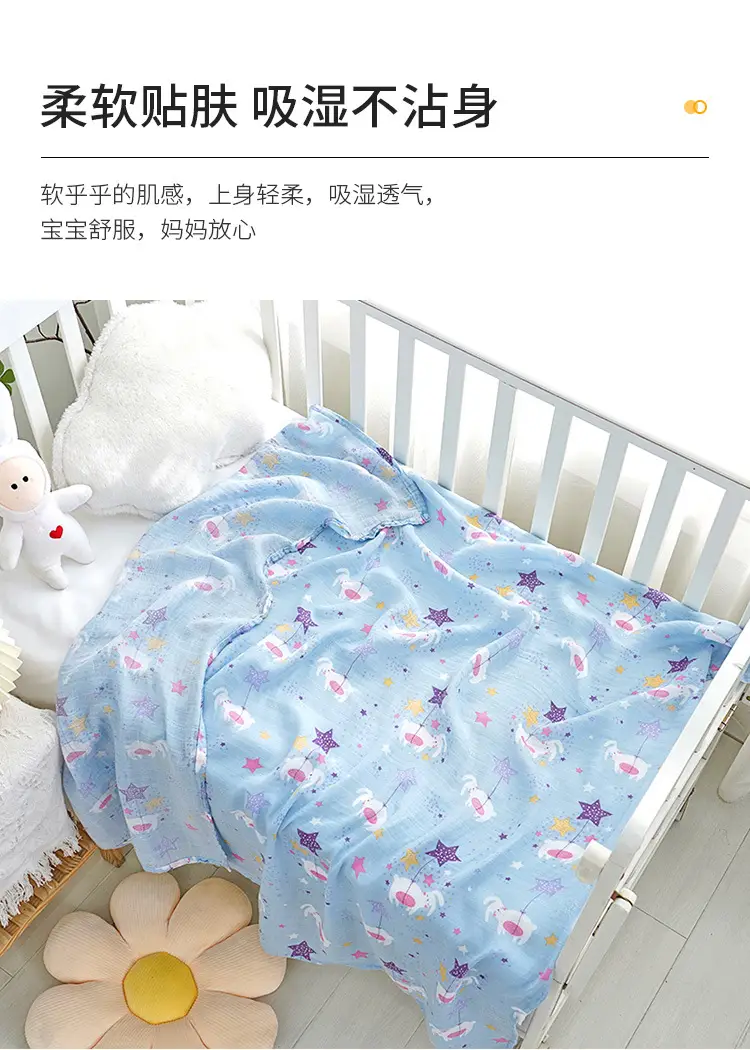 Newborn Baby Swaddle Quilt with Dinosaur Print — feature 6