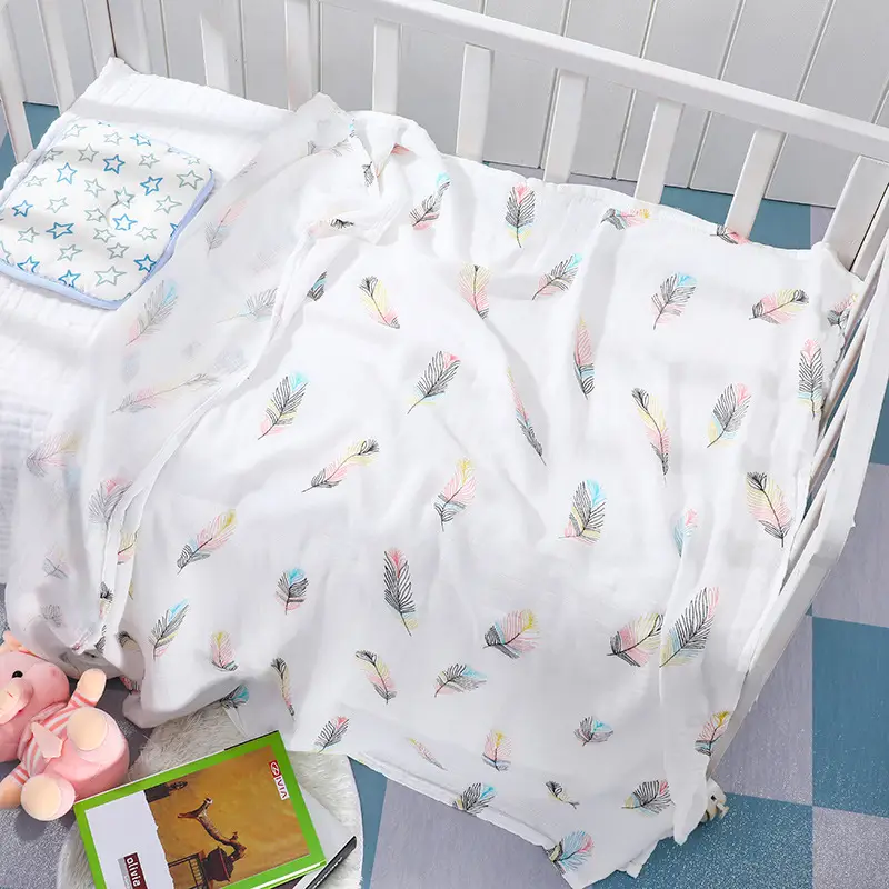 Newborn Baby Swaddle Quilt with Dinosaur Print - Image 14