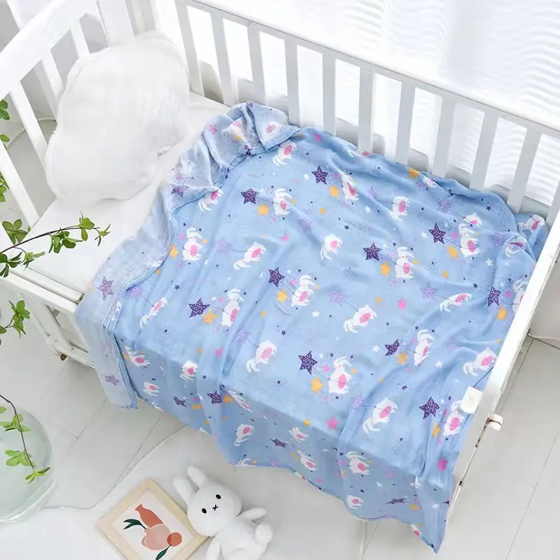 Newborn Baby Swaddle Quilt with Dinosaur Print - Image 30