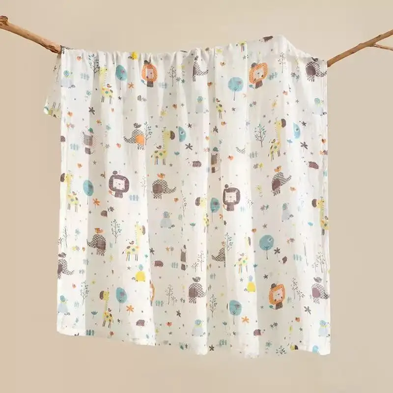 Newborn Baby Swaddle Quilt with Dinosaur Print - Image 33