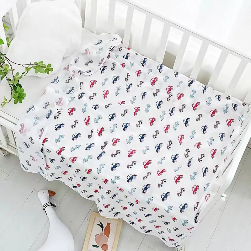 Newborn Baby Swaddle Quilt with Dinosaur Print - Image 41