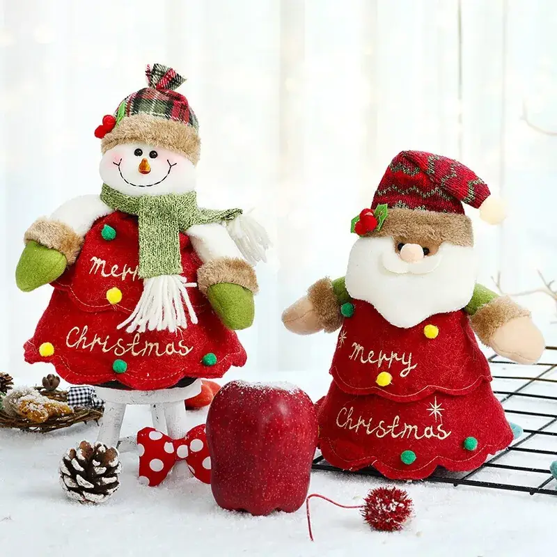 Christmas Snowmen & Santa Doll Decor Set - Image 5