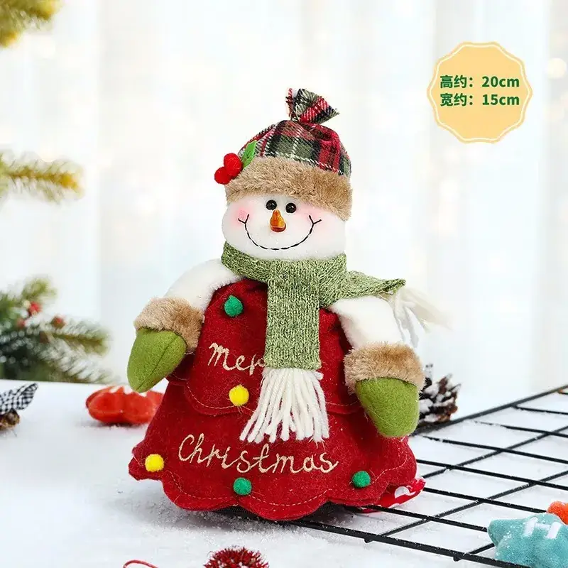 Christmas Snowmen & Santa Doll Decor Set - Image 3