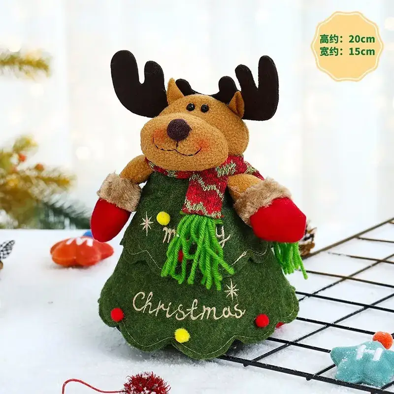 Christmas Snowmen & Santa Doll Decor Set - Image 6