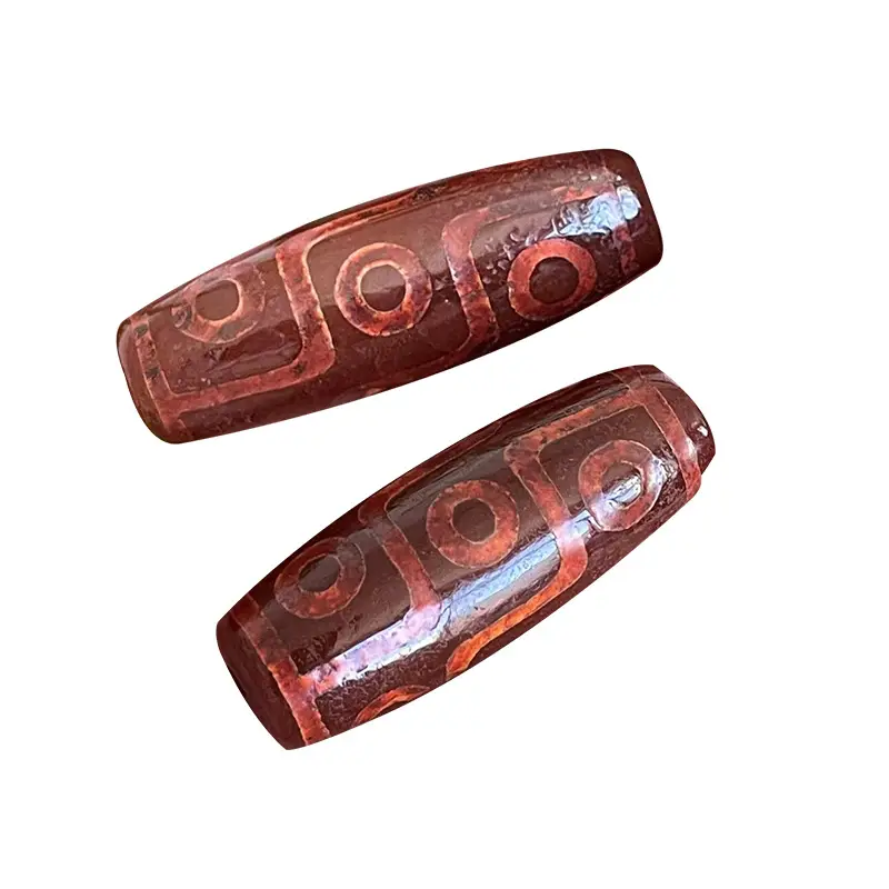 Xizang Dragon Scale Snow Natural Agate 40mm Beads - Image 5
