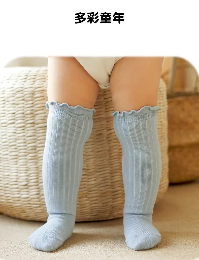 Baby Cotton Socks Newborn Over Knee Leggings Pure Color — feature 12