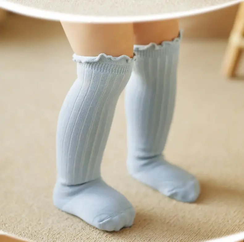 Baby Cotton Socks Newborn Over Knee Leggings Pure Color — feature 13