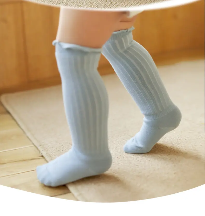 Baby Cotton Socks Newborn Over Knee Leggings Pure Color — feature 14