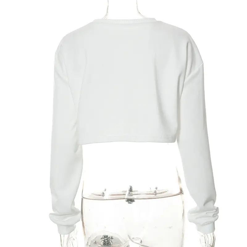 Women Abstract Printed Long Sleeve T-Shirt White 2022 — feature 49
