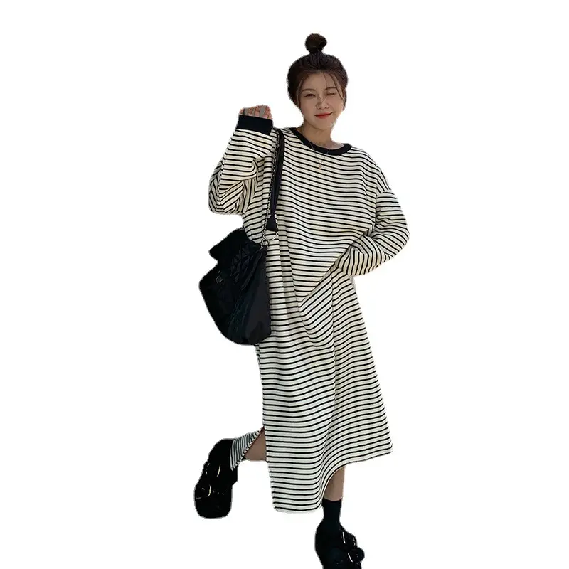 Hong Kong Style Fleece Striped Sweater Skirt Large - Image 7