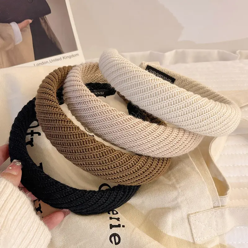 New Korean Style Wide Brim Knitted Hairband for Women - Image 6