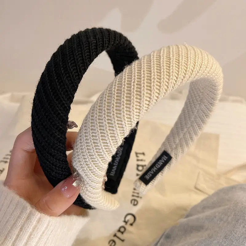 New Korean Style Wide Brim Knitted Hairband for Women - Image 9