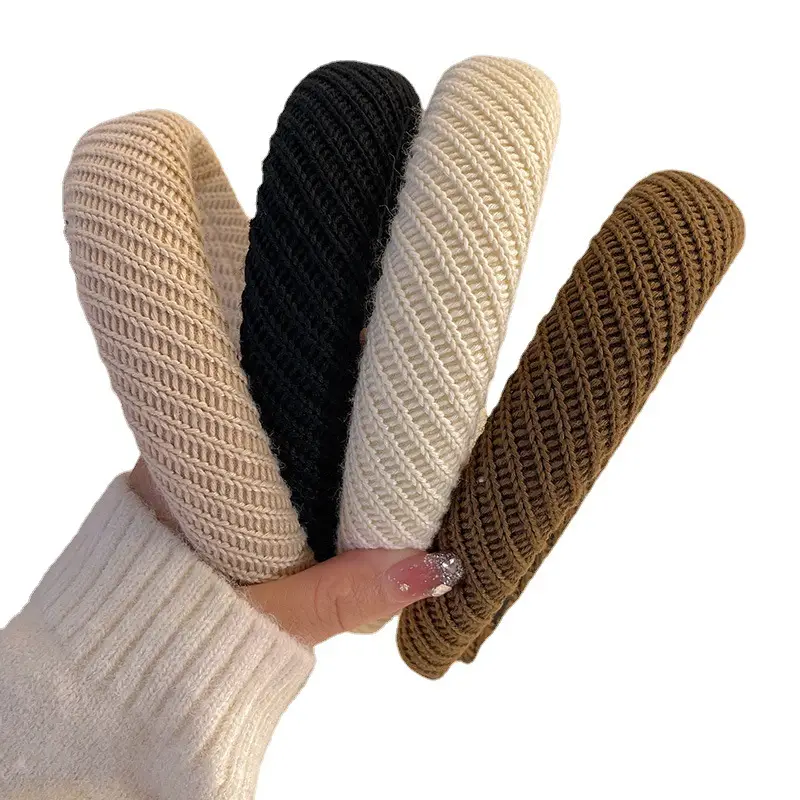 New Korean Style Wide Brim Knitted Hairband for Women - Image 10