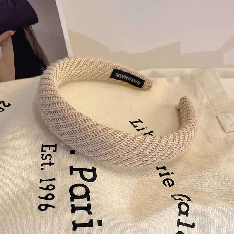 New Korean Style Wide Brim Knitted Hairband for Women - Image 3