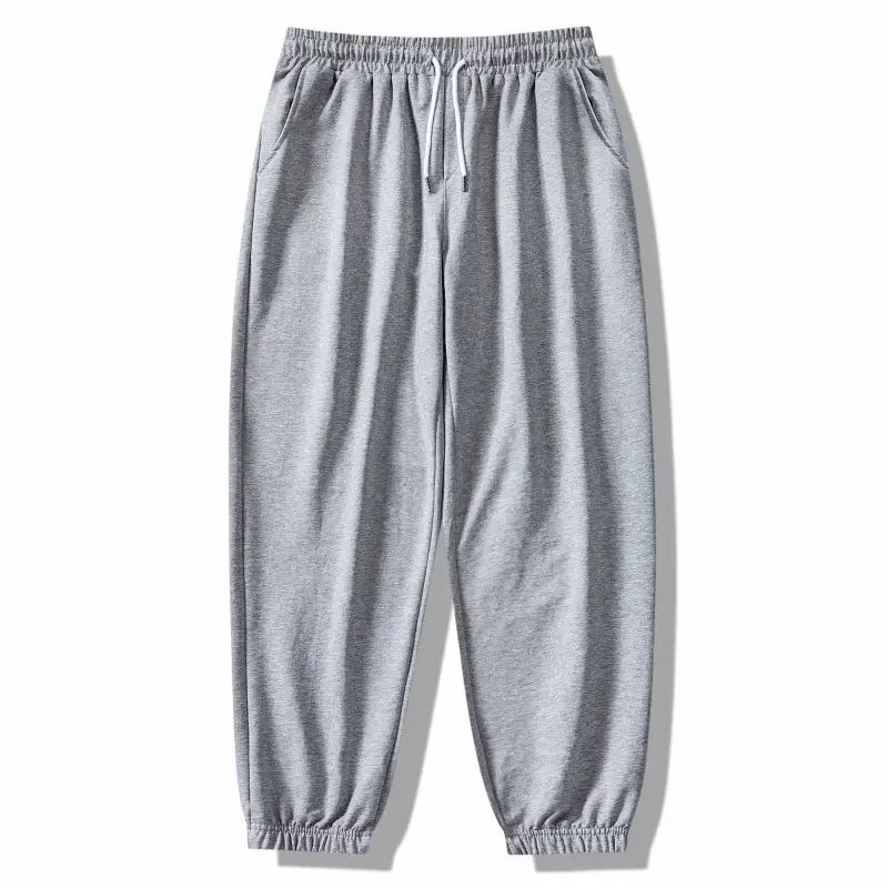 Fleece Sweatpants Men Black Eight Point Winter Loose - Image 7