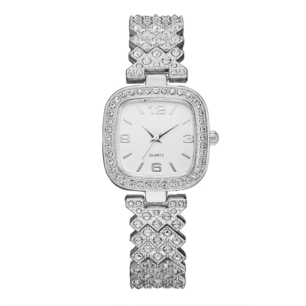 Rose Gold Women's Quartz Watch with Crystal Bracelet