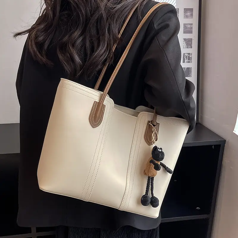 Brown Korean Style Large Shoulder Bag for Women - Image 11