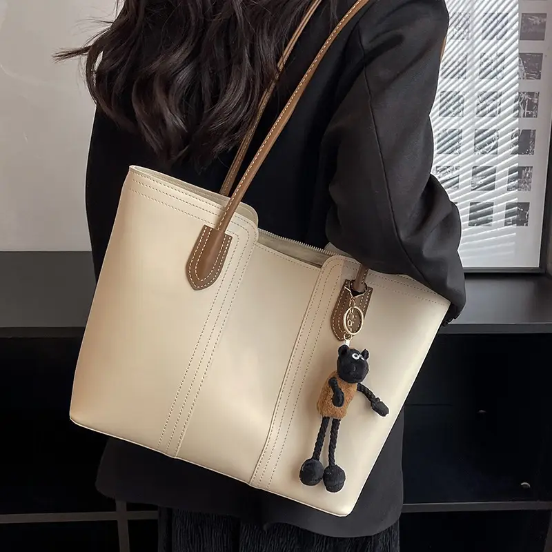 Brown Korean Style Large Shoulder Bag for Women - Image 12