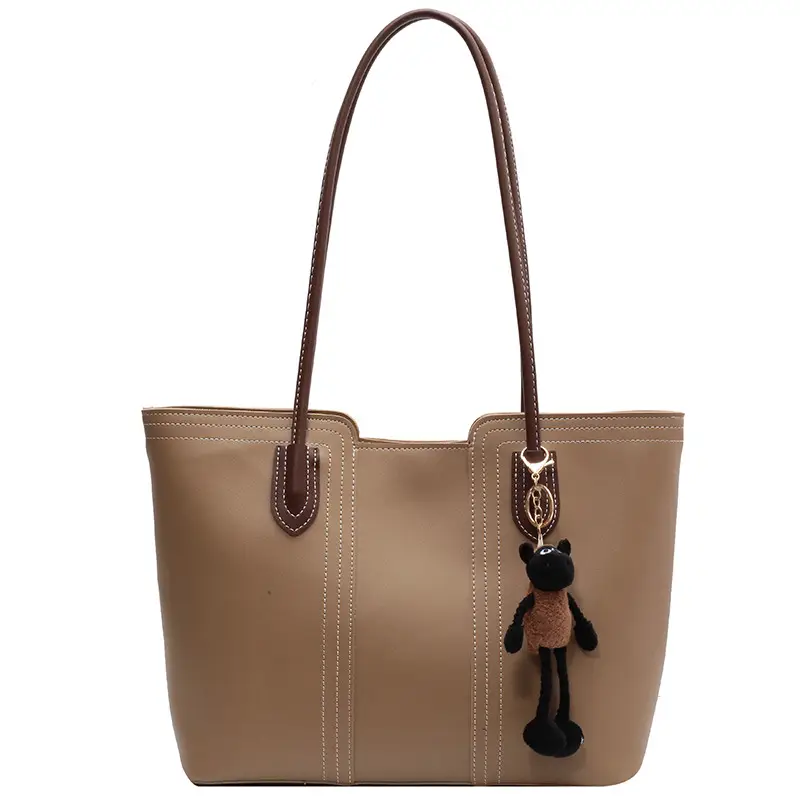 Brown Korean Style Large Shoulder Bag for Women - Image 13