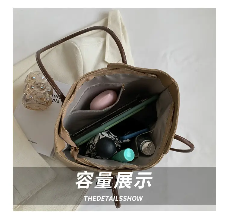 Brown Korean Style Large Shoulder Bag for Women — feature 16