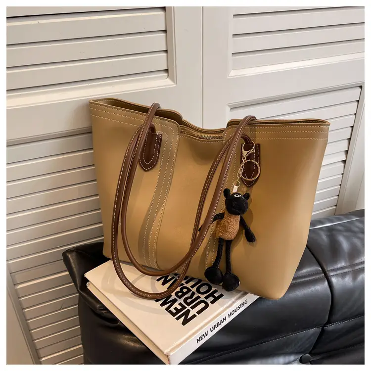 Brown Korean Style Large Shoulder Bag for Women — feature 31