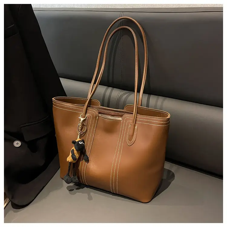Brown Korean Style Large Shoulder Bag for Women — feature 32