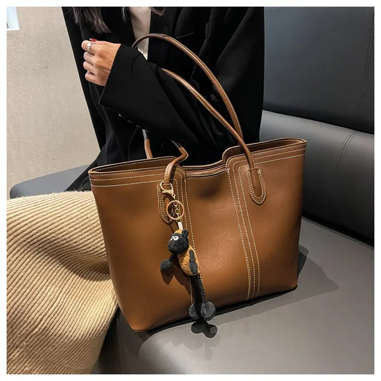 Brown Korean Style Large Shoulder Bag for Women — feature 33