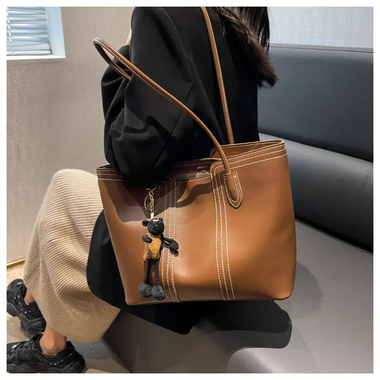 Brown Korean Style Large Shoulder Bag for Women — feature 35