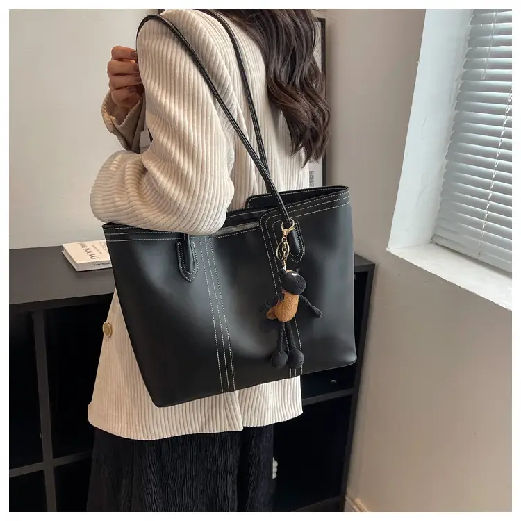Brown Korean Style Large Shoulder Bag for Women — feature 43