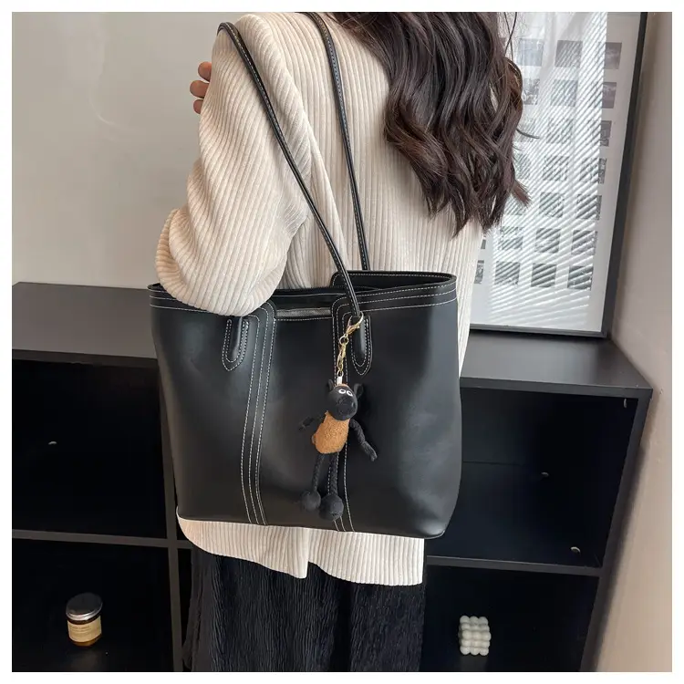 Brown Korean Style Large Shoulder Bag for Women — feature 44