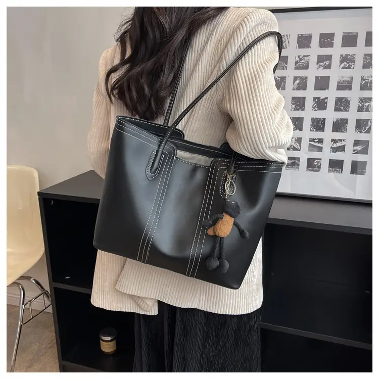 Brown Korean Style Large Shoulder Bag for Women — feature 45