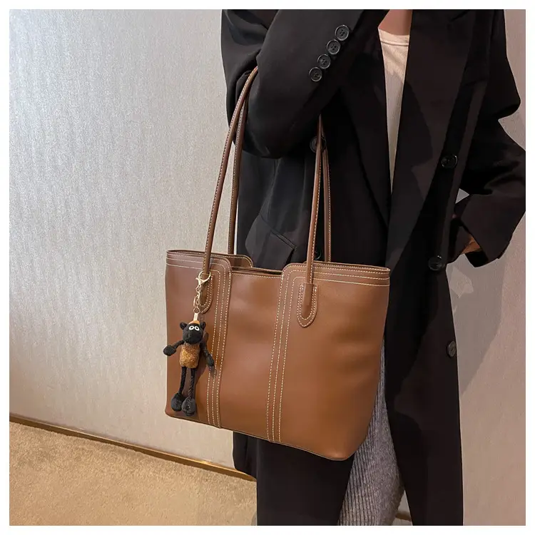 Brown Korean Style Large Shoulder Bag for Women — feature 54