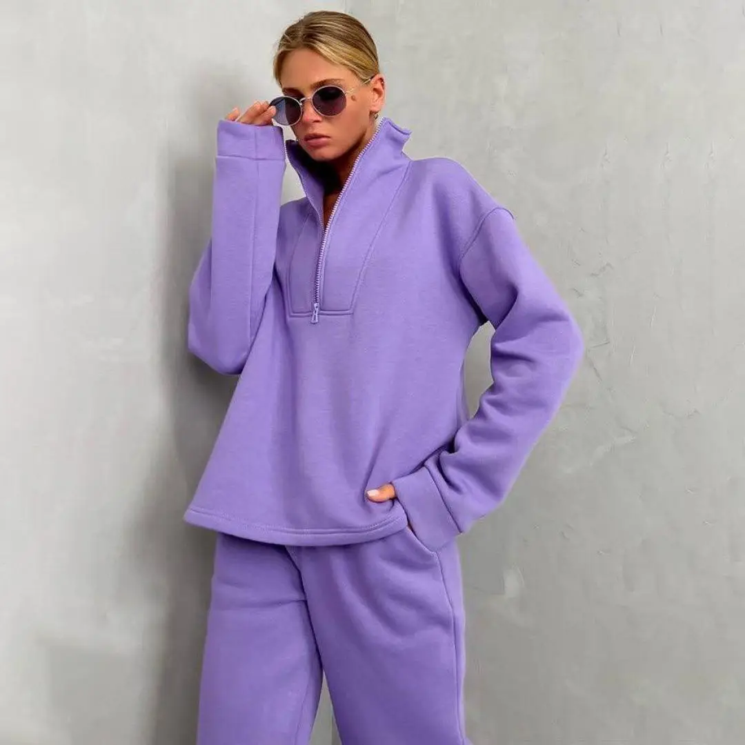 2023 Women's Grey Sweatshirt Leg Pants Set — feature 13