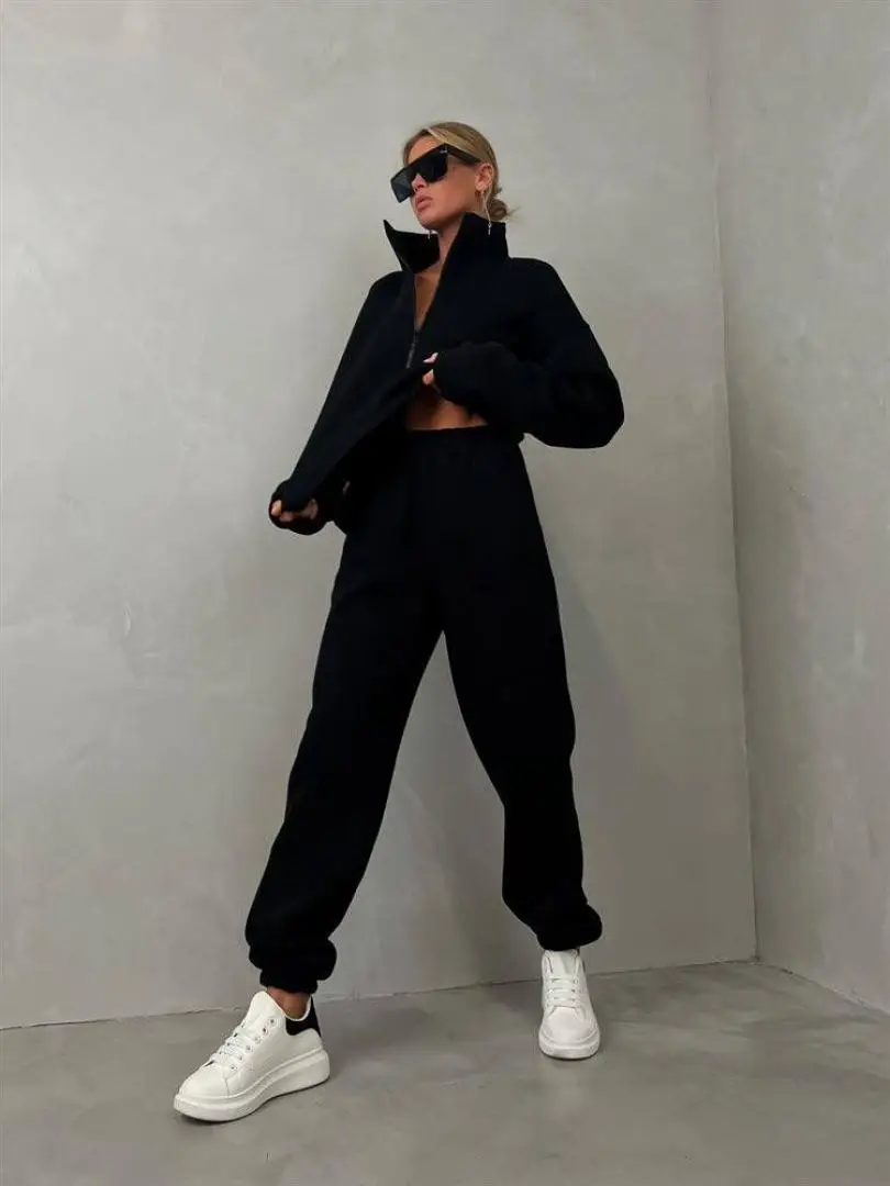 2023 Women's Grey Sweatshirt Leg Pants Set — feature 21
