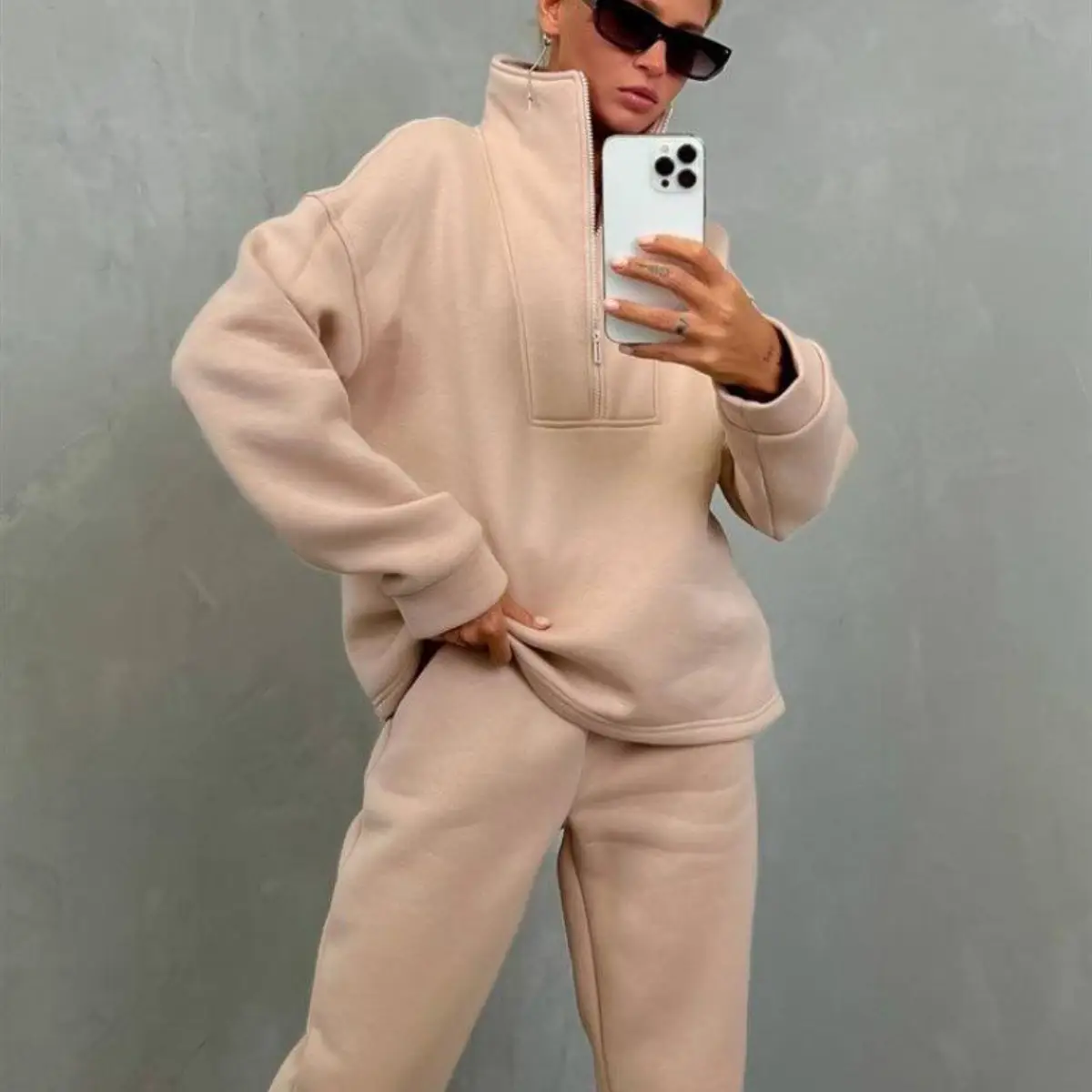 2023 Women's Grey Sweatshirt Leg Pants Set — feature 25