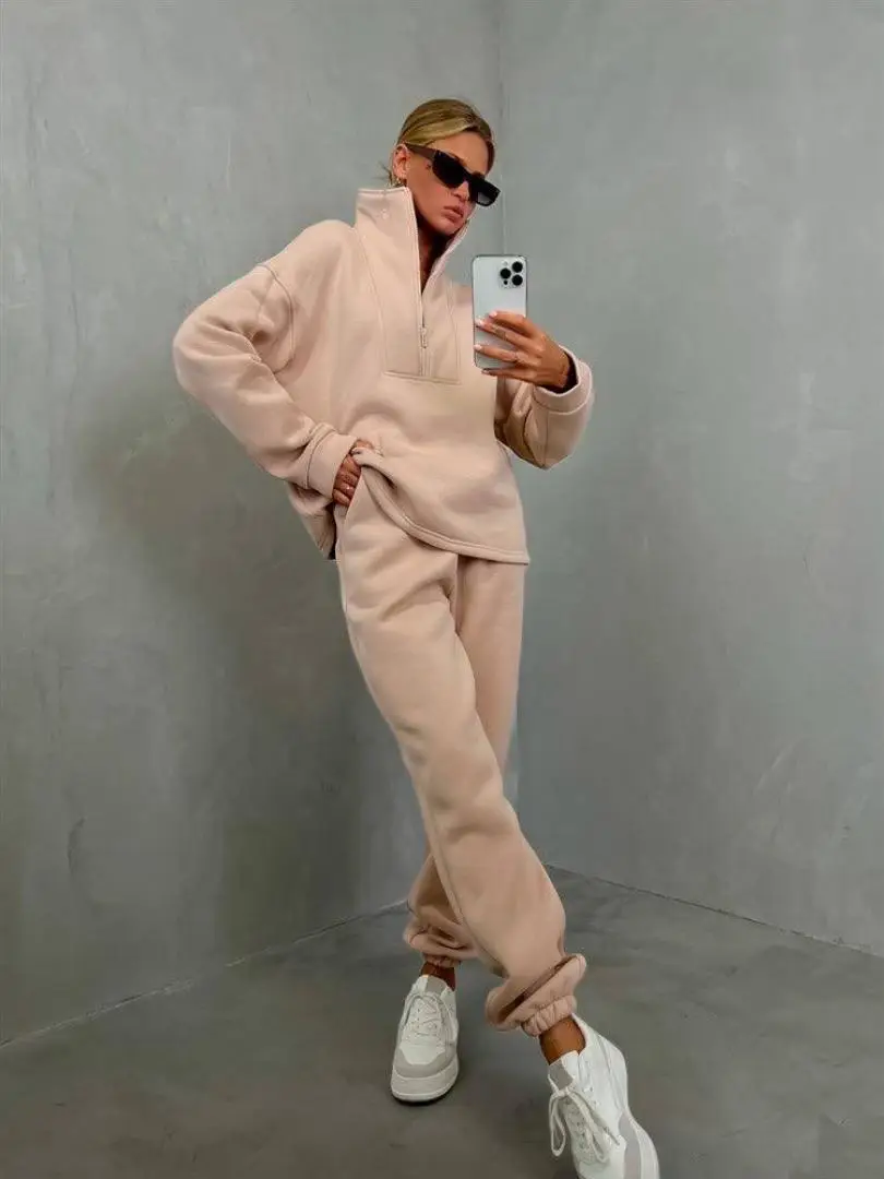 2023 Women's Grey Sweatshirt Leg Pants Set — feature 27